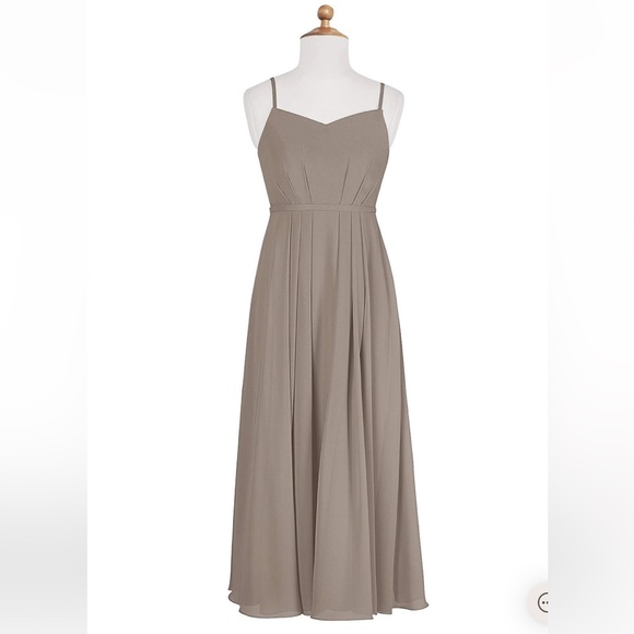 Jr. Bridesmaid Dress Azazie Taupe - Picture 8 of 13